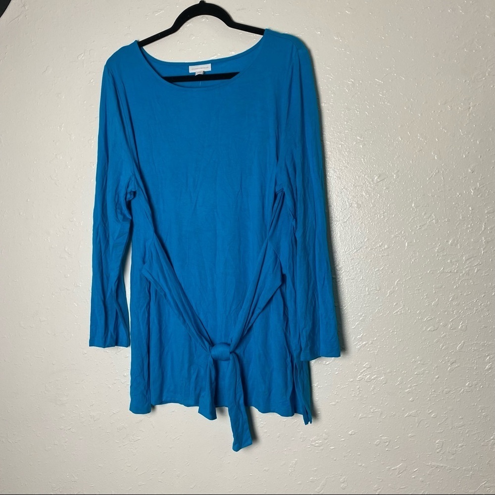 Charter club women long-sleeve tie-waist top